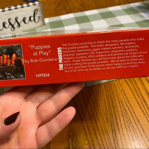 Hart Puzzles 1000 Piece Jigsaw Puzzle Puppies at Play Flowers Garden Butterflies - Picture 2 of 6